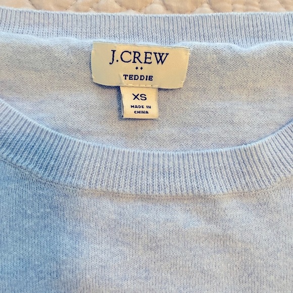 J Crew Factory Light Blue Teddie sweater - Picture 6 of 6
